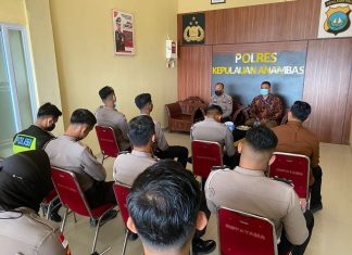 Polres Anambas Tindaklanjuti Program Quick Wins Presisi Pelatihan Keterampilan dan Etika Pelayanan Publik