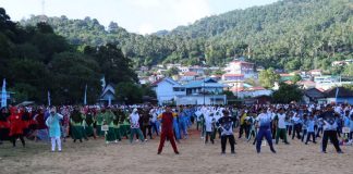 HUT PGRI Ke-77, Pemda Anambas Gelar Senam dan Jalan Sehat