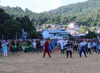 HUT PGRI Ke-77, Pemda Anambas Gelar Senam dan Jalan Sehat