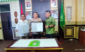 Sekda Tandatangani NHPD Tes Rekro Polri Bersama Polres Natuna