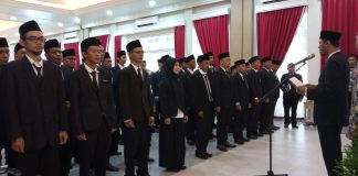 Ketua Bawaslu Natuna Lantik 45 Panwaslu Kecamatan