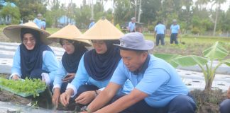 Dukung Program Ketahanan Pangan di Natuna, Lanud RSA Tanam Ribuan Suyur dan Buah