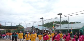 Peringati Hari Pahlawan, PKK Desa Mamut Gelar Senam Sehat