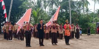 SMA Negeri 1 Kepulauan Posek Lantik Penegak Bantara Pramuka