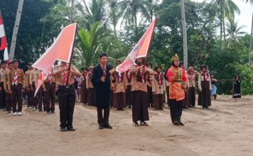 SMA Negeri 1 Kepulauan Posek Lantik Penegak Bantara Pramuka