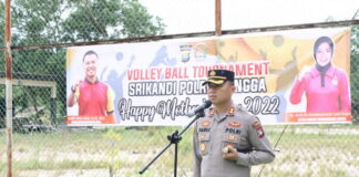 Kapolres Lingga Gelar Upacara Pembukaan Pertandingan Voli Antar Srikandi Polres Lingga