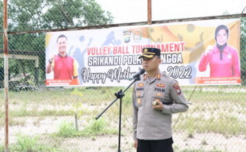 Kapolres Lingga Gelar Upacara Pembukaan Pertandingan Voli Antar Srikandi Polres Lingga