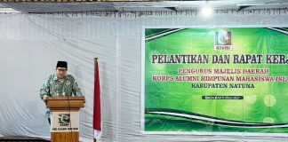 Wakli Ketua I DPRD Hadiri Pelantikan Kepengurusan KAHMI Natuna Periode 2022 – 2027