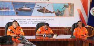 Basarnas Natuna Gelar Latihan Penyelamatan Pesawat Jatuh ke Laut