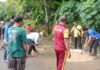 Camat Selayar Gelar Gotong Royong Perbaiki Jalan Berlubang