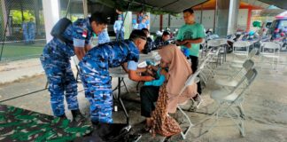 Lanud RSA Buka Posko Pengobatan Gratis Pasca Bencana Banjir di Natuna