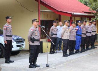 Kapolres Kepulauan Anambas Pimpin Apel Pengamanan Malam Natal 2022