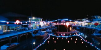 Jelang Imlek, Ribuan Lampu Lampion Hiasi Pasar Apung Pancur