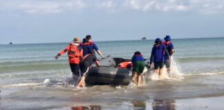 Latihan SAR Satpolairud Polres Lingga Bersama BPBD Kabupaten Lingga