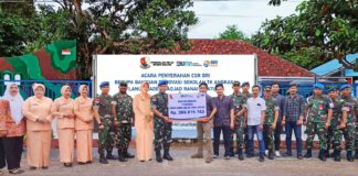 Danlanud RSA Terima Bantuan CSR dari BRI Natuna