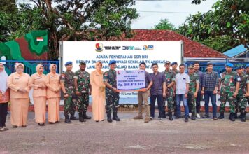 Danlanud RSA Terima Bantuan CSR dari BRI Natuna