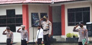 Wakapolres Lingga Pimpin Upacara HUT Satpam Ke-42