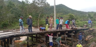 Hadiri Goro Perbaikan Jembatan Desa Pian Tengah, Marzuki Minta Provinsi Kepri Tepati Janji Bangun Boxcover Tahun Ini