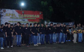 Ciptakan Kamtibmas yang Kondusif, Ditreskrimum Polda Lampung Gelar Apel Rayonisasi TEKAB 308 Presisi