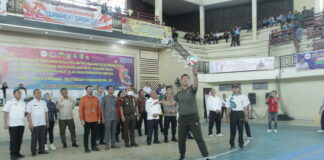 Bupati Asahan Ikuti Pembukaan Turnament Bola Volly Dandim Cup I