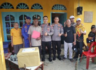 Kapolres Bintan Sambangi Nelayan yang Hanyut Ditengah Laut