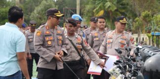 Cek Ranmor Dinas, Kapolres Natuna Ingatkan Personil Rawat Kenderaan