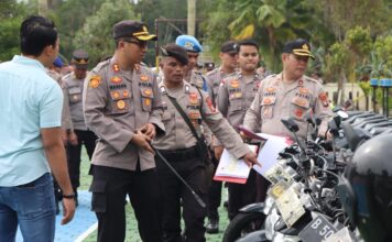 Cek Ranmor Dinas, Kapolres Natuna Ingatkan Personil Rawat Kenderaan