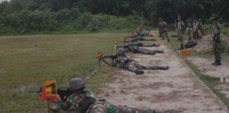 Batalyon Komposit 1/GP Gelar Lomba Nembak Antar Kompi