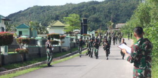 Militansi Prajurit Batalyon Komposit 1/ GP Dalam Melaksanakan Lomba Cross Country