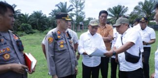 Bupati Bersama Kapolres Asahan Tinjau Lokasi Pembangunan Mako Polsek Aek Kuasan