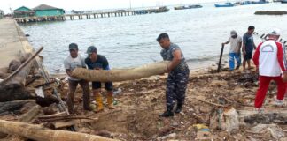 Jalin Sinergitas, Babinpotmar Bersama Warga Gelar Kerja Bakti