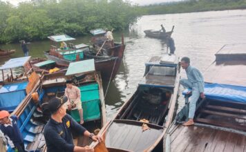 HNSI Lingga Bersama Syahbandar Senayang Kembali Melakukan Pengukuran Kapal Nelayan