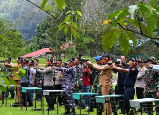 Lanal Tarempa Gelar Latihan Menembak Dalam Rangka Gladi Tugas Tempur