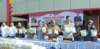 Bupati Asahan Ikuti Press Rilis Sat Res Narkoba Polres Asahan