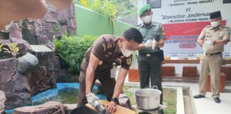 Cabjari Natuna di Tarempa Musnahkan 22 Barang Bukti Sudah Inkracht
