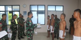 Lanud Raden Sadjad Gelar Pantukhir Daerah Calon Tamtama PK Gel I Tahun 2023