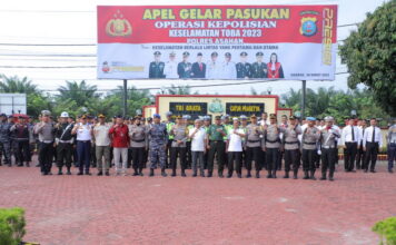 Bupati Asahan Ikuti Apel Gelar Pasukan Ops Keselamatan Toba 2023