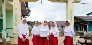 Peduli Bencana Longsor di Natuna, Siswa SD Negeri 003 Senayang Galang Dana