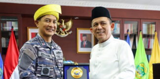 Gubenur Ansar Terima Silaturahmi Pangkoarmada I Laksamana Muda TNI Erwin S. Aldedharma