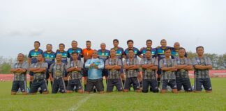Tim Wartawan FC Libas Tim Kejaksaan FC Asahan Di Tournament Old Crak PWI