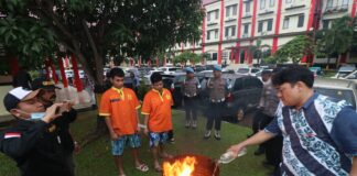 Ditresnarkoba Polda Kepri Musnahkan Barang Bukti Narkotika Jenis Ganja