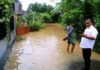 Diguyur Hujan Deras Titik Rawan Banjir di Kotabumi Tergenang Air