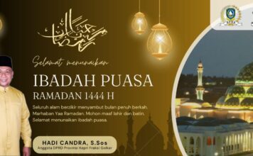 Anggota DPRD Provinsi Kepri Fraksi Golkar Hadi Candra Mengucapkan Selamat Menunaikan Ibadah Puasa 1444 Hijriah
