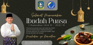 Kepala BP2D Provinsi Kepri Drs H. Doli Boniara Siregar M,Si Mengucapkan Selamat Menunaikan Ibadah Puasa 1444 Hijriah
