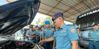 Lanal Ranai Gelar Pengenalan Teknis Perawatan Kenderaan Milik Negara dan Prosedur Pengoperasian