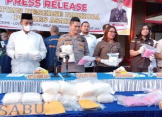 Polres Asahan Gagalkan 20 Kg Sabu , 40 Ribu Ekstasi Jaringan Internasional