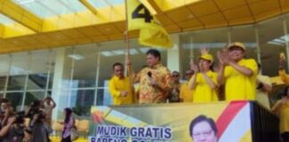 Cen Sui Lan Dampingi Airlangga Hartarto Lepas Pemudik Gratis