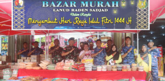 Sambut Lebaran, Lanud RSA Gelar Bazar Murah Tersedia Kebutuhan Pokok Hingga Kue Lebaran