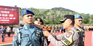 Mudik Aman Berkesan, Polres Lingga Laksanakan Apel Gelar Pasukan Operasi Ketupat Seligi 2023