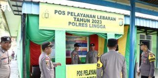 Kapolres Lingga Cek Kesiapan Pos Pelayanan Operasi Ketupat Seligi 2023